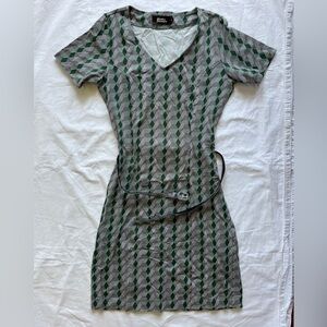 Geometric, Belted Dress